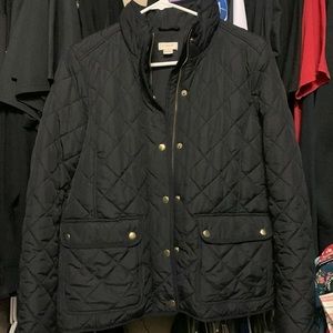 Women’s J Crew quilted jacket size medium in used but good condition